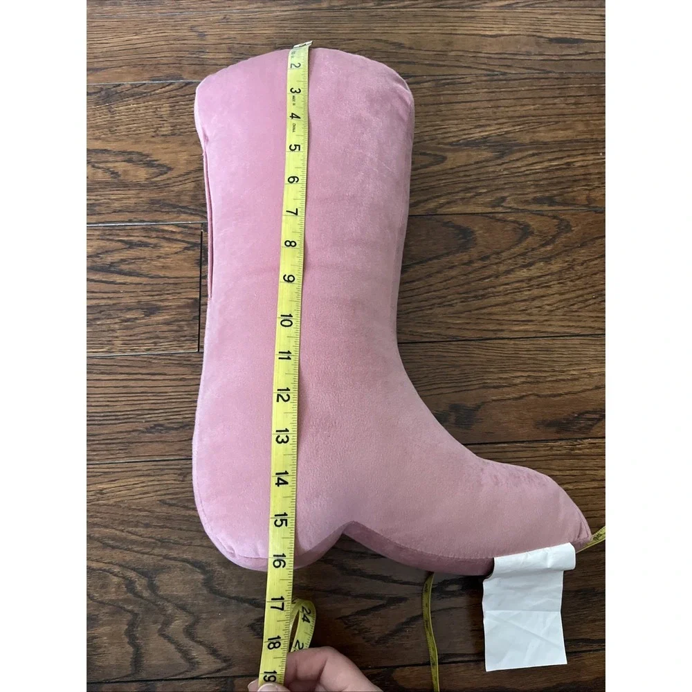 NWT Sparkles Home Pink Daisy Luminous Rhinestone Cowgirl Boot Pillow